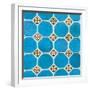 ¡Viva Mexico! Square Collection - Mosaics Blue Bricks-Philippe Hugonnard-Framed Photographic Print