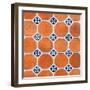 ¡Viva Mexico! Square Collection - Mosaics Orange Bricks-Philippe Hugonnard-Framed Photographic Print