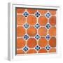 ¡Viva Mexico! Square Collection - Mosaics Orange Bricks-Philippe Hugonnard-Framed Photographic Print