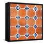 ¡Viva Mexico! Square Collection - Mosaics Orange Bricks-Philippe Hugonnard-Framed Stretched Canvas