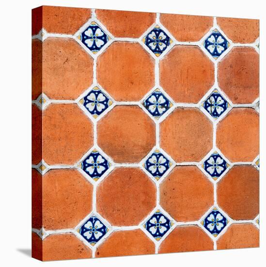 ¡Viva Mexico! Square Collection - Mosaics Orange Bricks-Philippe Hugonnard-Stretched Canvas