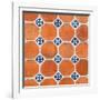 ¡Viva Mexico! Square Collection - Mosaics Orange Bricks-Philippe Hugonnard-Framed Photographic Print