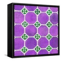 ¡Viva Mexico! Square Collection - Mosaics Purple Bricks-Philippe Hugonnard-Framed Stretched Canvas