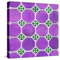 ¡Viva Mexico! Square Collection - Mosaics Purple Bricks-Philippe Hugonnard-Stretched Canvas