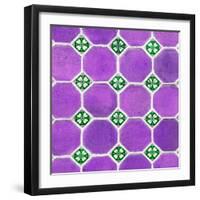 ¡Viva Mexico! Square Collection - Mosaics Purple Bricks-Philippe Hugonnard-Framed Photographic Print