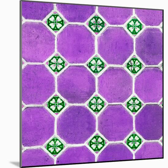 ¡Viva Mexico! Square Collection - Mosaics Purple Bricks-Philippe Hugonnard-Mounted Photographic Print
