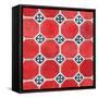 ¡Viva Mexico! Square Collection - Mosaics Red Bricks-Philippe Hugonnard-Framed Stretched Canvas