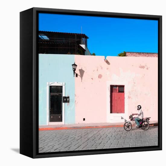 ¡Viva Mexico! Square Collection - Motorbike Ride in Campeche II-Philippe Hugonnard-Framed Stretched Canvas