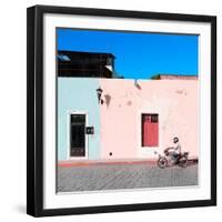 ¡Viva Mexico! Square Collection - Motorbike Ride in Campeche II-Philippe Hugonnard-Framed Photographic Print