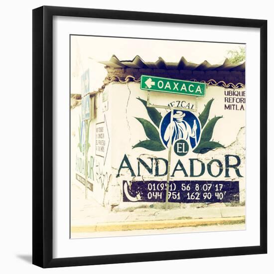 ¡Viva Mexico! Square Collection - Oaxaca Sign II-Philippe Hugonnard-Framed Photographic Print