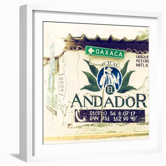 ¡Viva Mexico! Square Collection - Oaxaca Sign II-Philippe Hugonnard-Framed Photographic Print