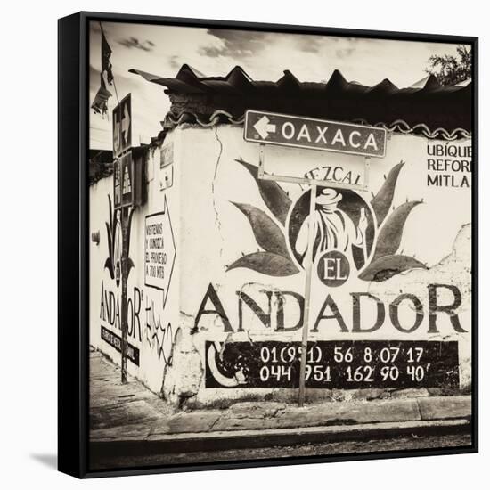 ¡Viva Mexico! Square Collection - Oaxaca Sign III-Philippe Hugonnard-Framed Stretched Canvas