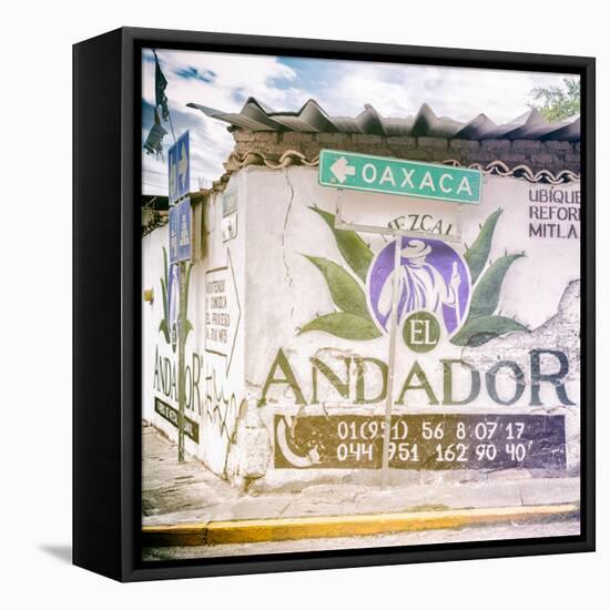 ¡Viva Mexico! Square Collection - Oaxaca Sign-Philippe Hugonnard-Framed Stretched Canvas
