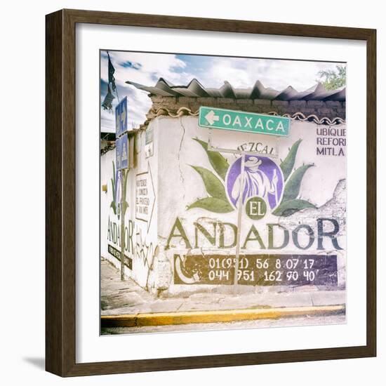 ¡Viva Mexico! Square Collection - Oaxaca Sign-Philippe Hugonnard-Framed Photographic Print