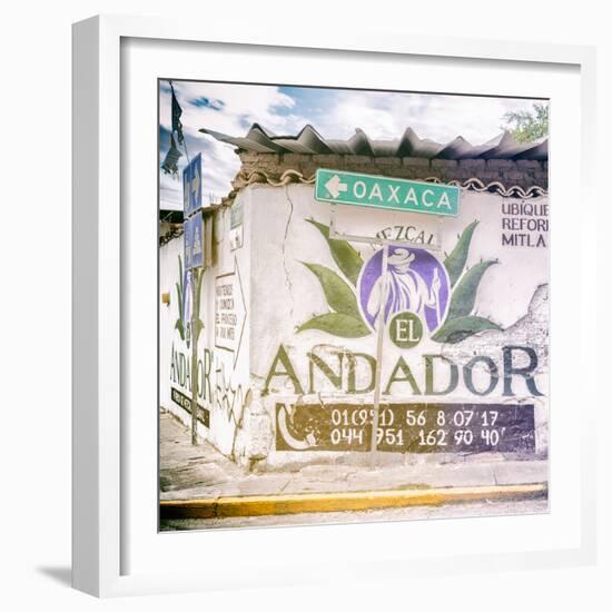 ¡Viva Mexico! Square Collection - Oaxaca Sign-Philippe Hugonnard-Framed Photographic Print