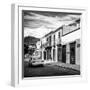 ¡Viva Mexico! Square Collection - Oaxaca Street with Yellow Taxi II-Philippe Hugonnard-Framed Photographic Print