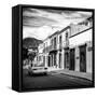 ¡Viva Mexico! Square Collection - Oaxaca Street with Yellow Taxi II-Philippe Hugonnard-Framed Stretched Canvas