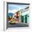 ¡Viva Mexico! Square Collection - Oaxaca Street with Yellow Taxi-Philippe Hugonnard-Framed Photographic Print