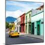 ¡Viva Mexico! Square Collection - Oaxaca Street with Yellow Taxi-Philippe Hugonnard-Mounted Photographic Print