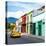 ¡Viva Mexico! Square Collection - Oaxaca Street with Yellow Taxi-Philippe Hugonnard-Stretched Canvas