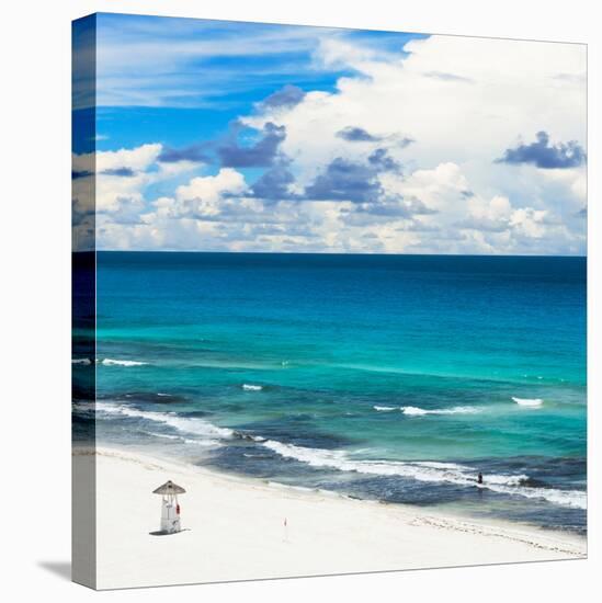 ¡Viva Mexico! Square Collection - Ocean and Beach View - Cancun-Philippe Hugonnard-Stretched Canvas