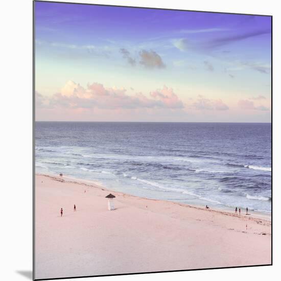 ¡Viva Mexico! Square Collection - Ocean View at Sunset in Cancun III-Philippe Hugonnard-Mounted Photographic Print