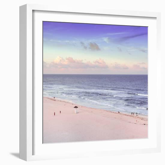 ¡Viva Mexico! Square Collection - Ocean View at Sunset in Cancun III-Philippe Hugonnard-Framed Photographic Print