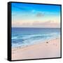 ¡Viva Mexico! Square Collection - Ocean View at Sunset in Cancun-Philippe Hugonnard-Framed Stretched Canvas