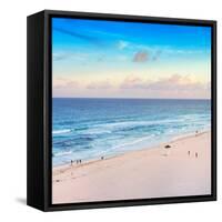 ¡Viva Mexico! Square Collection - Ocean View at Sunset in Cancun-Philippe Hugonnard-Framed Stretched Canvas