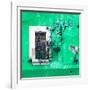 ¡Viva Mexico! Square Collection - Old Green Facade II-Philippe Hugonnard-Framed Photographic Print