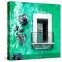 ¡Viva Mexico! Square Collection - Old Green Facade-Philippe Hugonnard-Stretched Canvas