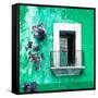 ¡Viva Mexico! Square Collection - Old Green Facade-Philippe Hugonnard-Framed Stretched Canvas