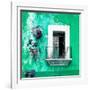 ¡Viva Mexico! Square Collection - Old Green Facade-Philippe Hugonnard-Framed Photographic Print