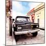 ¡Viva Mexico! Square Collection - Old Jeep in the street of San Cristobal II-Philippe Hugonnard-Mounted Photographic Print