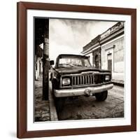 ¡Viva Mexico! Square Collection - Old Jeep in the street of San Cristobal III-Philippe Hugonnard-Framed Photographic Print