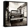 ¡Viva Mexico! Square Collection - Old Jeep in the street of San Cristobal III-Philippe Hugonnard-Framed Stretched Canvas