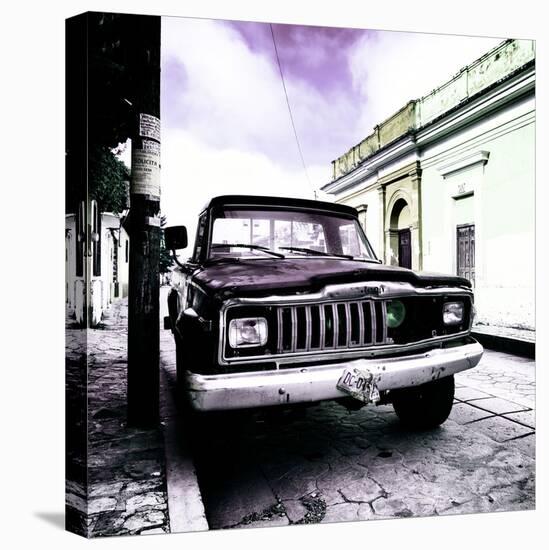 ¡Viva Mexico! Square Collection - Old Jeep in the street of San Cristobal V-Philippe Hugonnard-Stretched Canvas