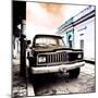 ¡Viva Mexico! Square Collection - Old Jeep in the street of San Cristobal VII-Philippe Hugonnard-Mounted Photographic Print