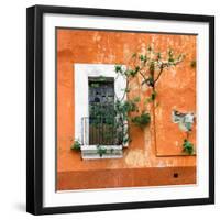 ?Viva Mexico! Square Collection - Old Orange Facade II-Philippe Hugonnard-Framed Photographic Print