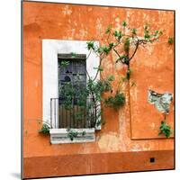 ?Viva Mexico! Square Collection - Old Orange Facade II-Philippe Hugonnard-Mounted Photographic Print