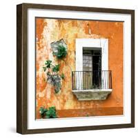 ¡Viva Mexico! Square Collection - Old Orange Facade-Philippe Hugonnard-Framed Photographic Print