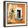 ¡Viva Mexico! Square Collection - Old Orange Facade-Philippe Hugonnard-Framed Photographic Print