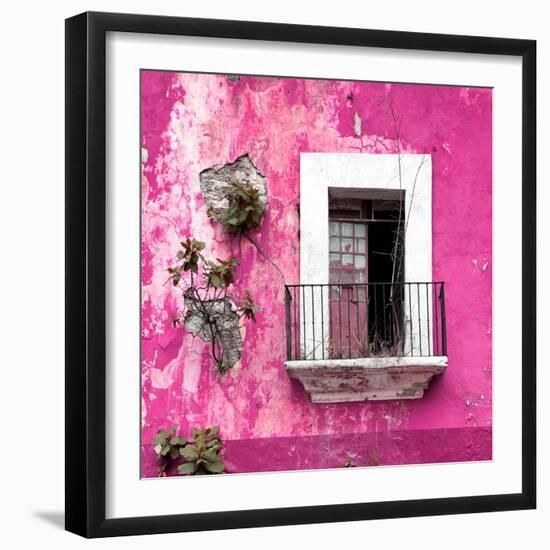 ¡Viva Mexico! Square Collection - Old Pink Facade-Philippe Hugonnard-Framed Photographic Print