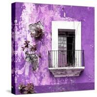 ¡Viva Mexico! Square Collection - Old Purple Facade-Philippe Hugonnard-Stretched Canvas