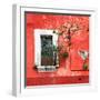 ¡Viva Mexico! Square Collection - Old Red Facade II-Philippe Hugonnard-Framed Photographic Print