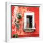 ¡Viva Mexico! Square Collection - Old Red Facade-Philippe Hugonnard-Framed Photographic Print