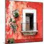 ¡Viva Mexico! Square Collection - Old Red Facade-Philippe Hugonnard-Mounted Photographic Print