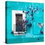 ¡Viva Mexico! Square Collection - Old Turquoise Facade II-Philippe Hugonnard-Stretched Canvas