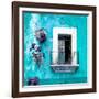 ¡Viva Mexico! Square Collection - Old Turquoise Facade-Philippe Hugonnard-Framed Photographic Print