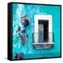 ¡Viva Mexico! Square Collection - Old Turquoise Facade-Philippe Hugonnard-Framed Stretched Canvas